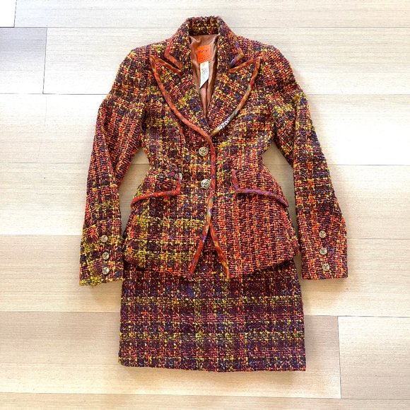 Auc Christian Lacroix Boucle Tweed 2 pisses suit - Picture 6 of 15